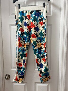 Xuanyi Panda & Skull Print Cropped Track Pants - Streetwear - Small